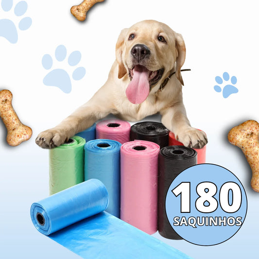 12 Rolos de lixo de coco para cães e gatos
