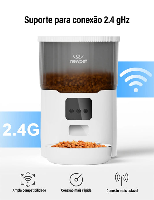 Alimentador para cães e gatos de 4L com APP inteligente