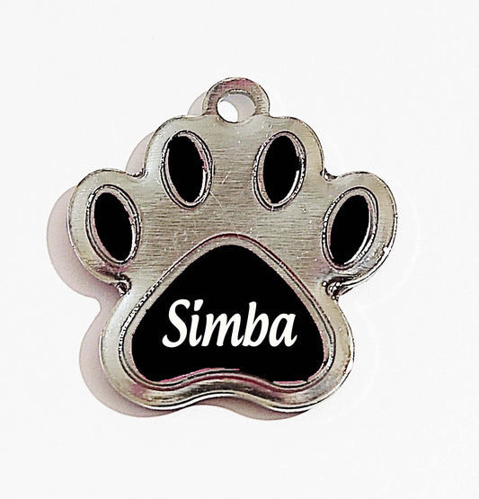 Placa personalizada com nome e telefone para pet